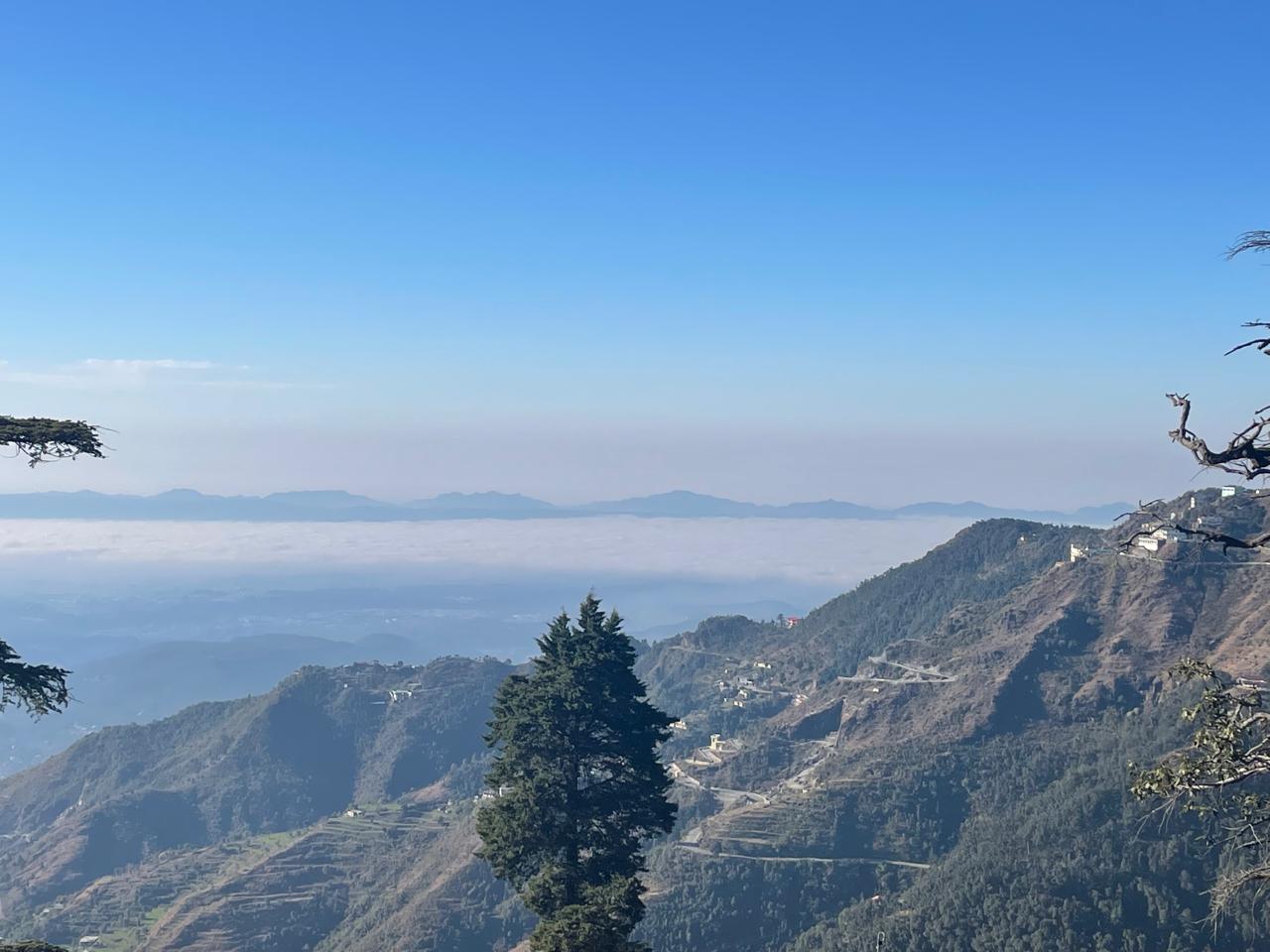 Spring time view of Mussoorie